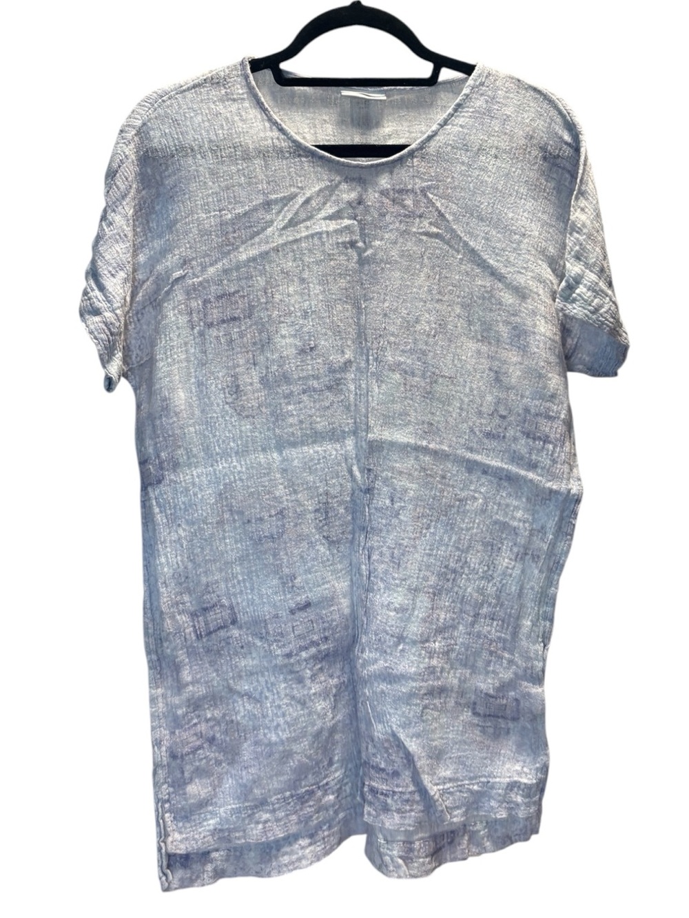Pure Jill Women's Light Blue Short-Sleeve Textured Tee
